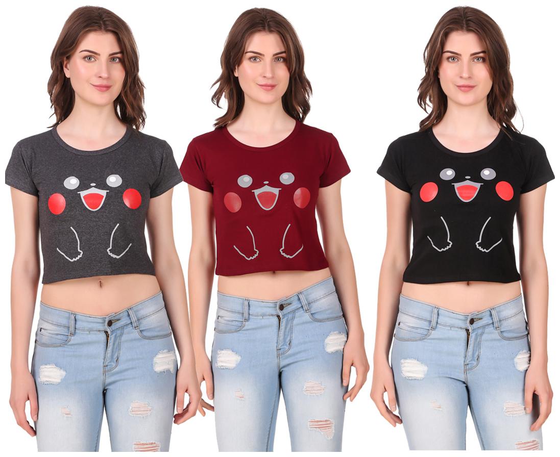 

Red Vee Women Printed Crop top - Multi