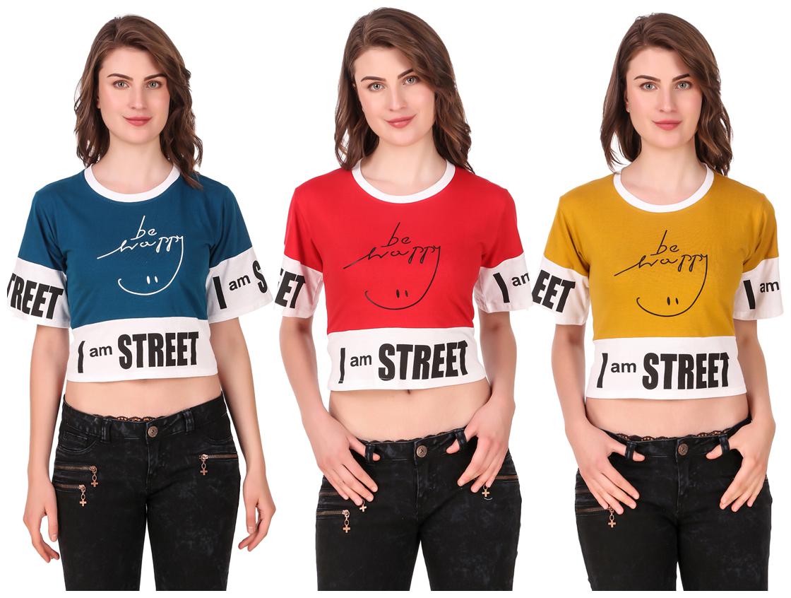 

Red Vee Women Printed Crop top - Multi