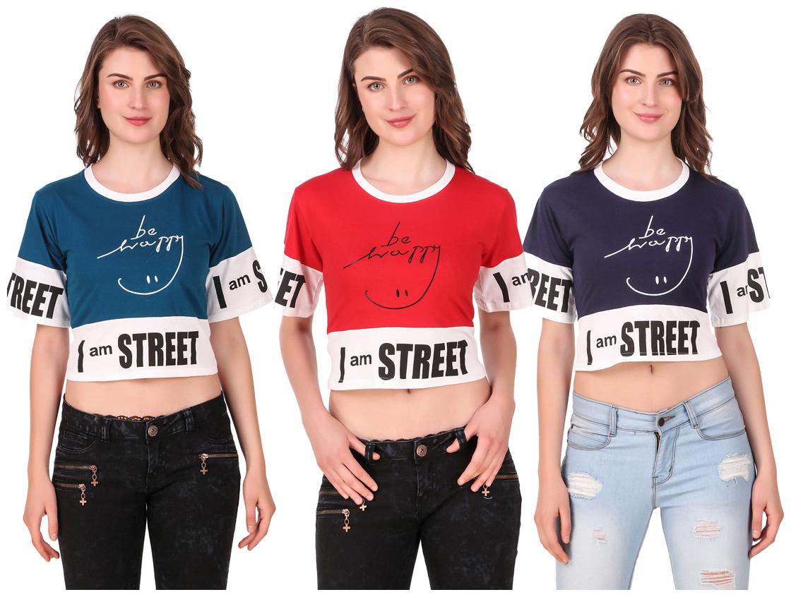 

Red Vee Women Printed Crop top - Multi