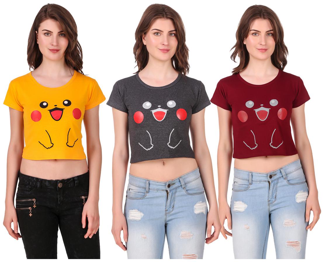 

Red Vee Women Printed Crop top - Multi