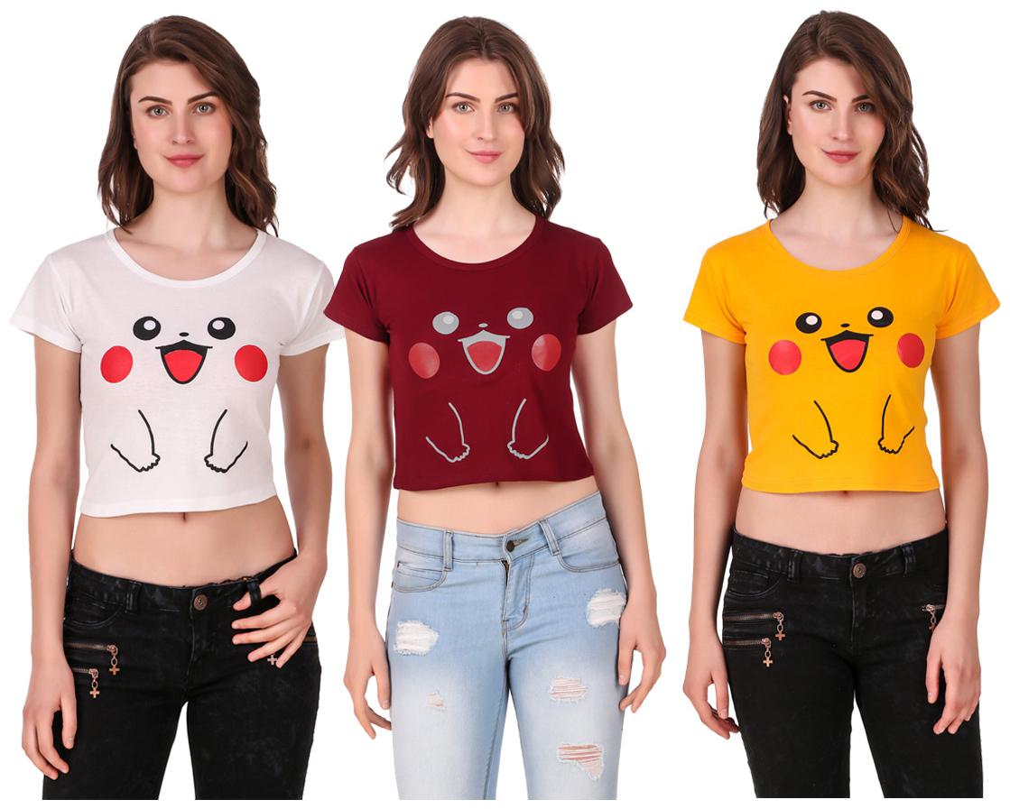 

Red Vee Women Printed Crop top - Multi