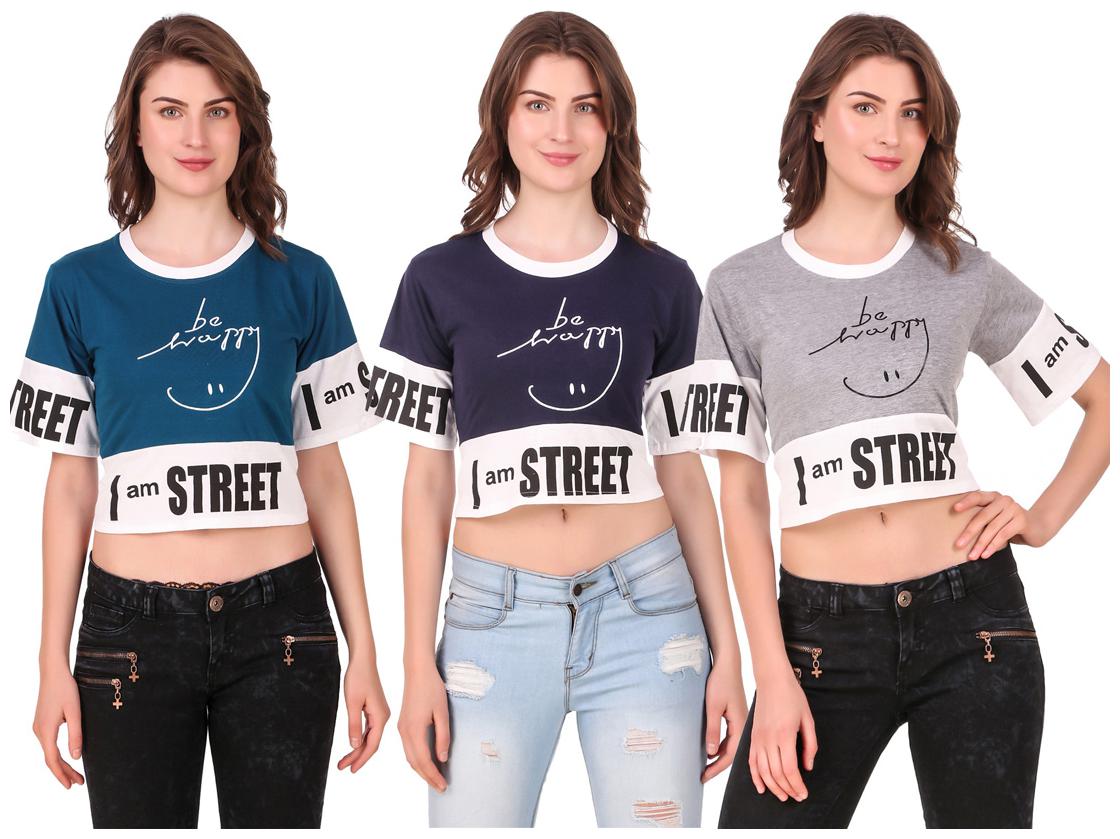 

Red Vee Women Printed Crop top - Multi