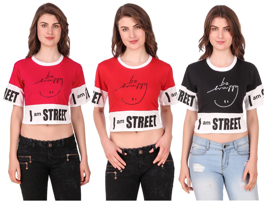 

Red Vee Women Printed Crop top - Multi