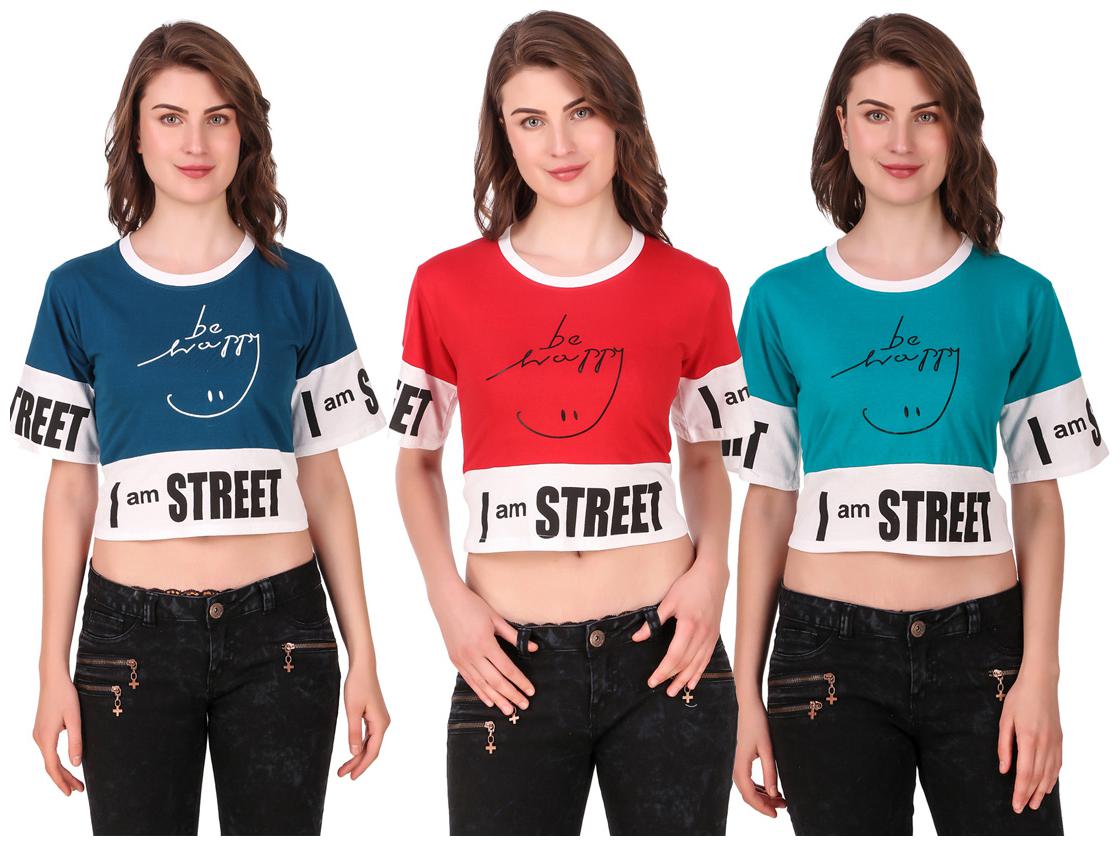 

Red Vee Women Printed Crop top - Multi