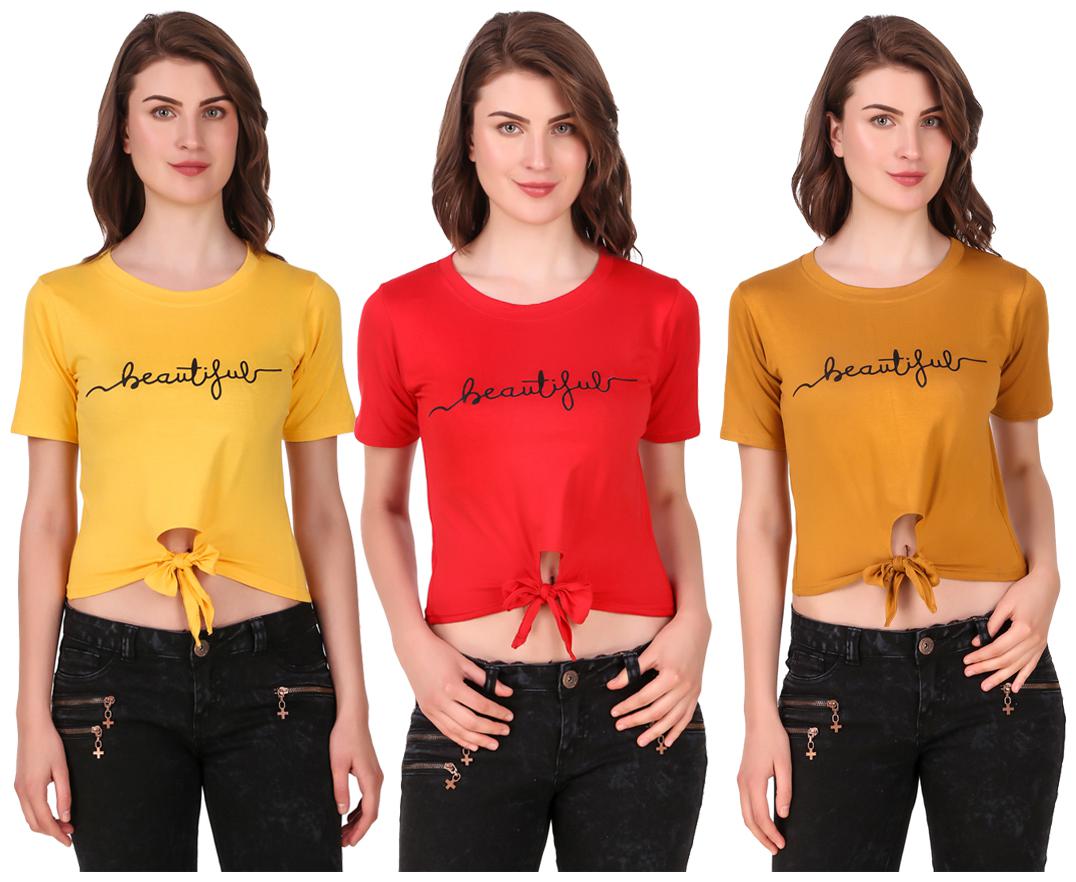 

Red Vee Women Printed Crop top - Multi