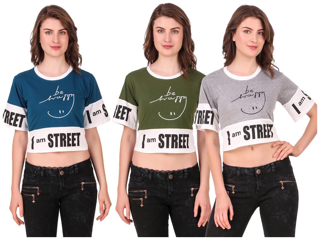 

Red Vee Women Printed Crop top - Multi