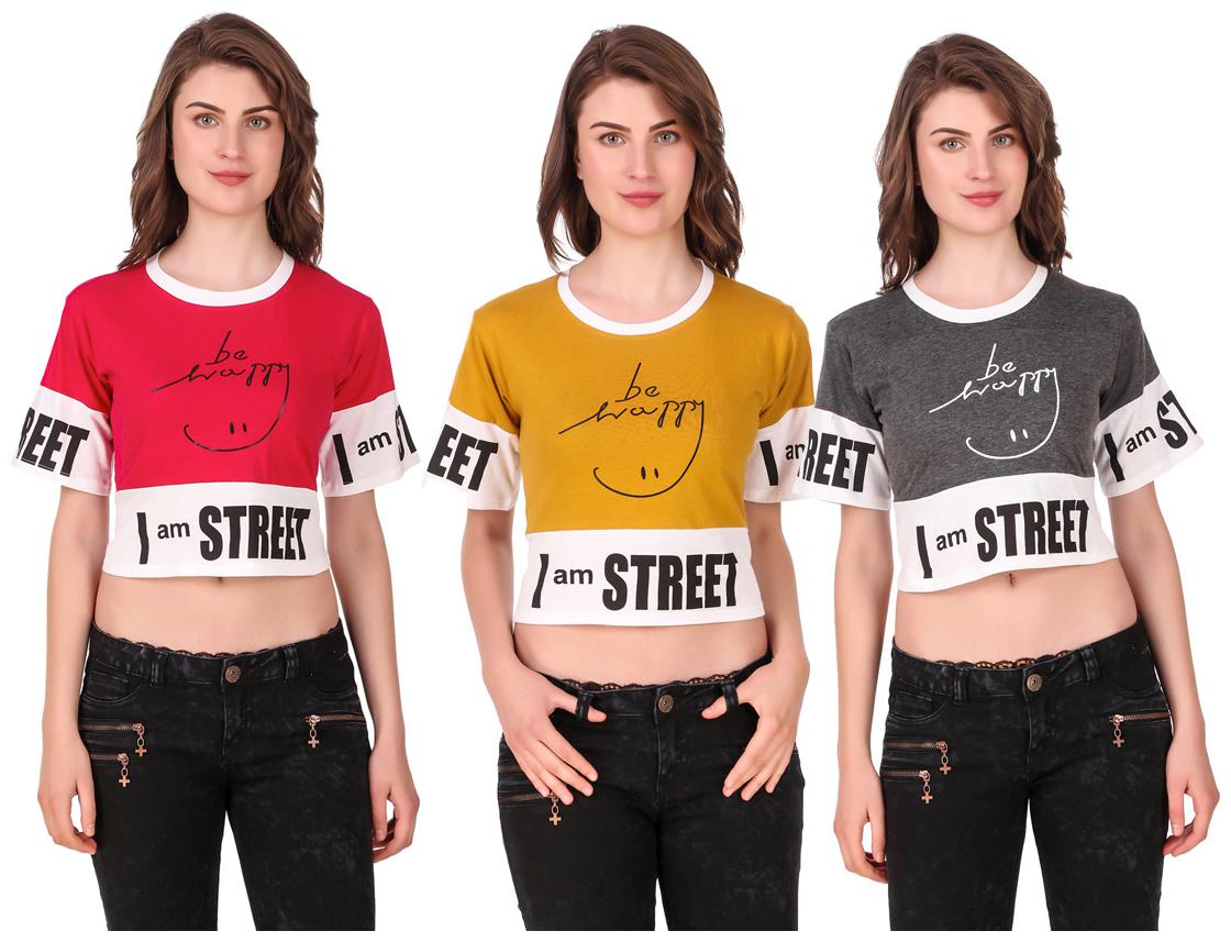 

Red Vee Women Printed Crop top - Multi