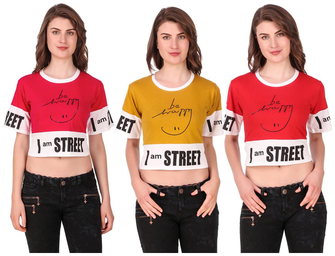 

Red Vee Women Printed Crop top - Multi