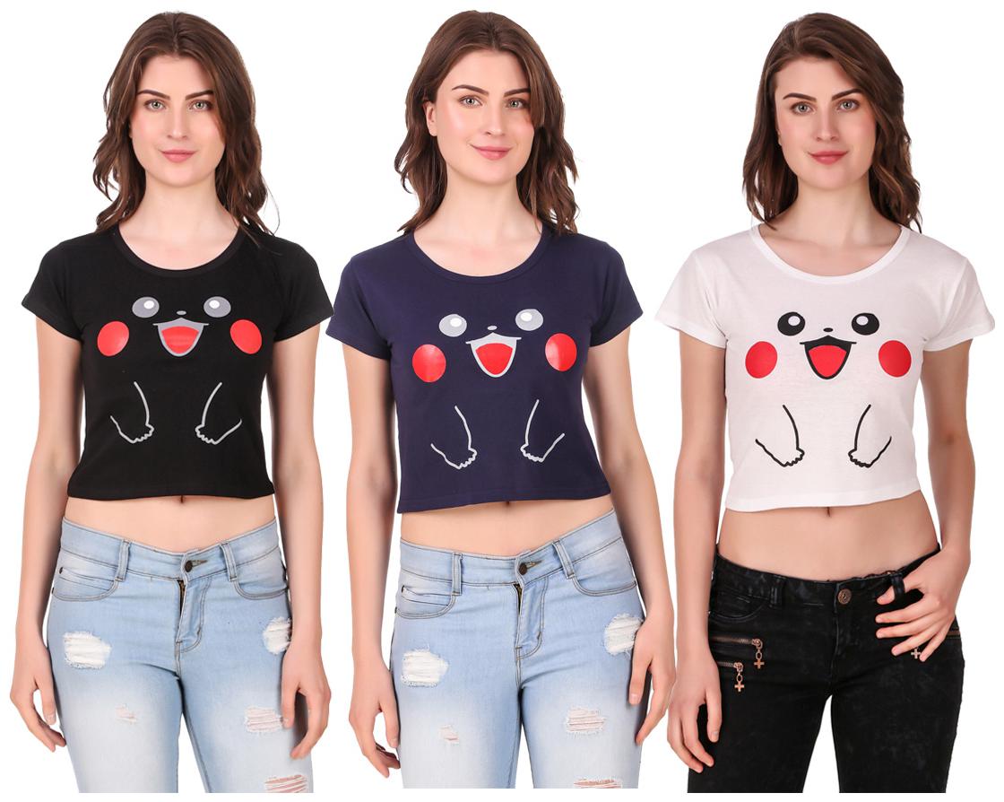 

Red Vee Women Printed Crop top - Multi