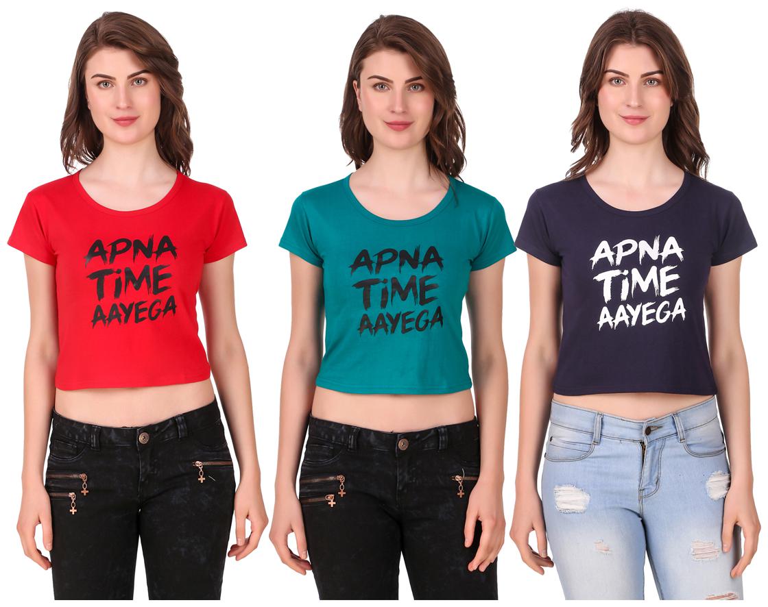 

Red Vee Women Printed Crop top - Multi