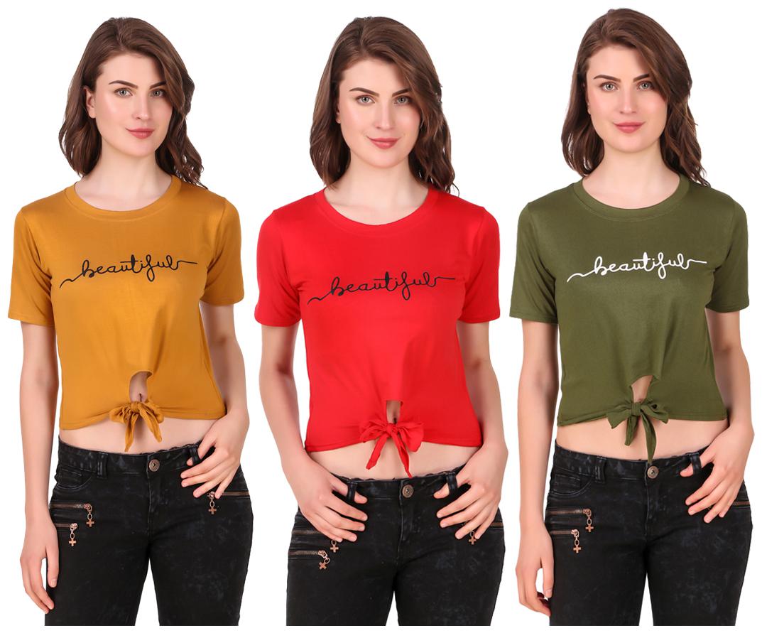 

Red Vee Women Printed Crop top - Multi