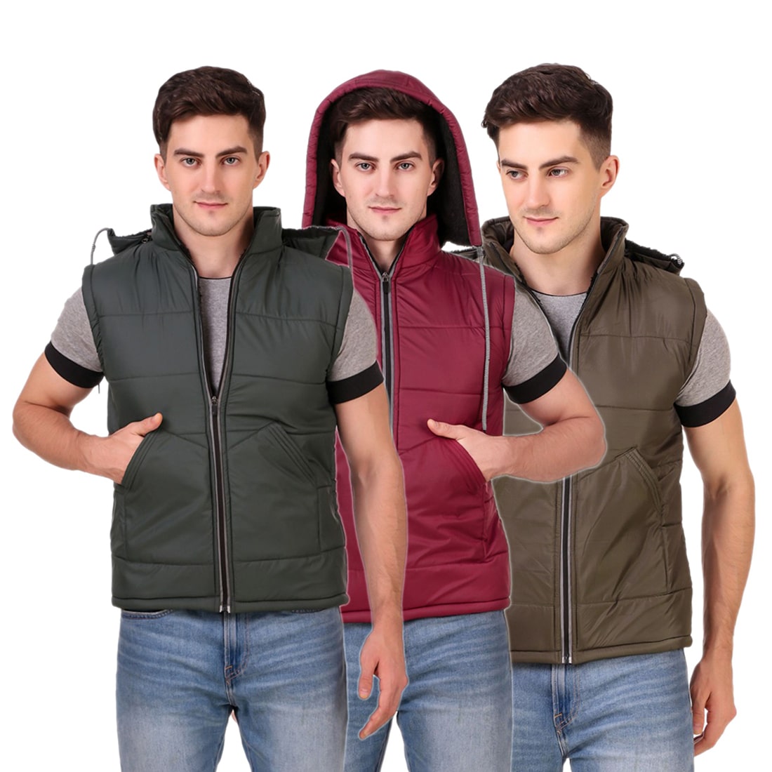 

Red Vee Men Multi Solid Bomber jacket