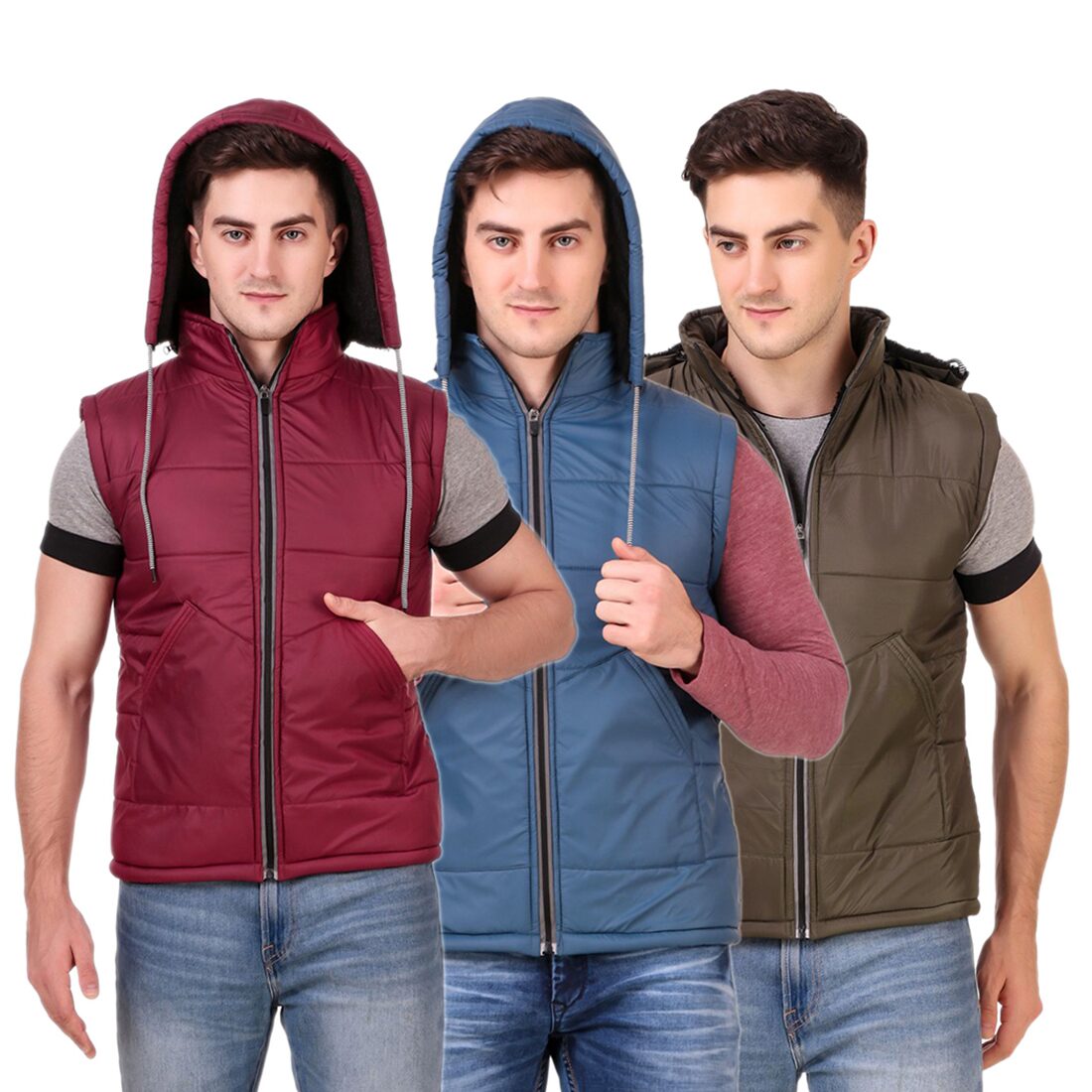 

Red Vee Men Multi Solid Bomber jacket
