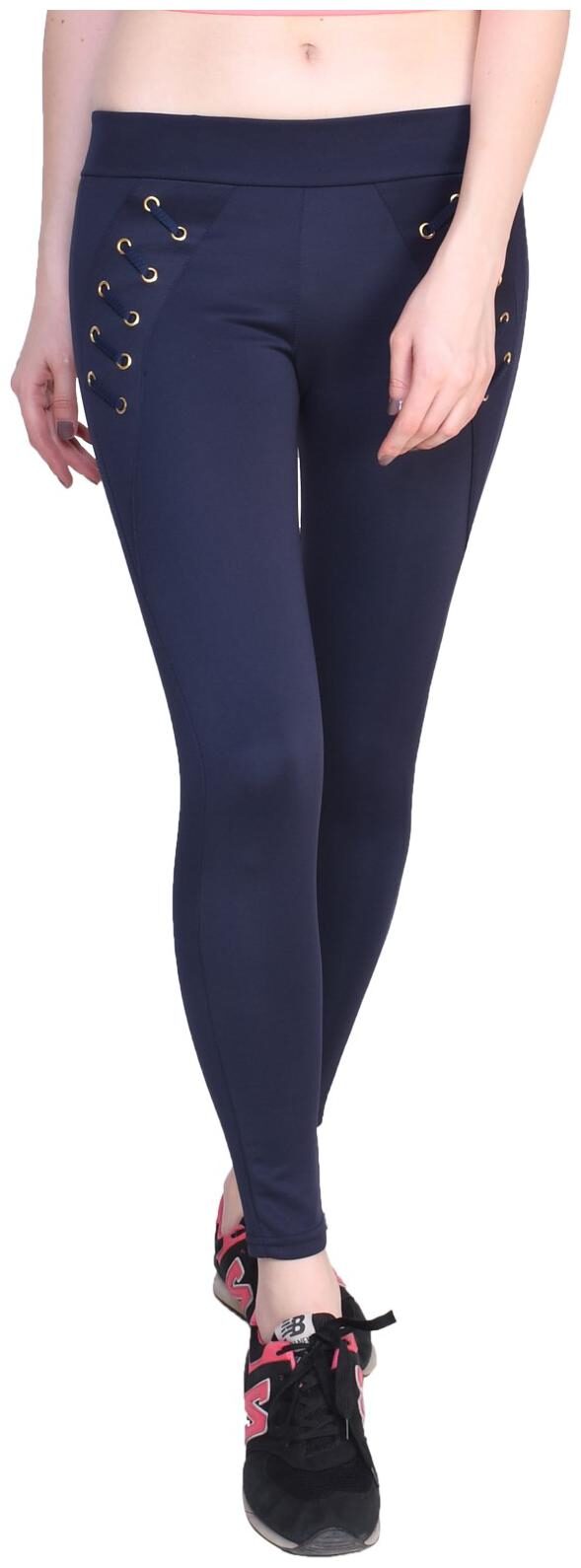 

REDAMANCII slim fit side lace jegging