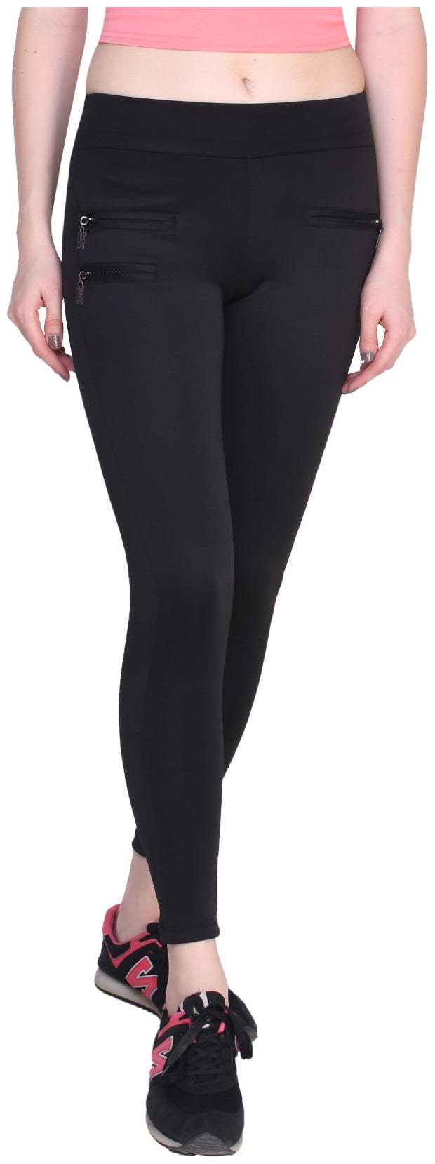 

REDAMANCII Women Black Slim fit Straight fit Jegging