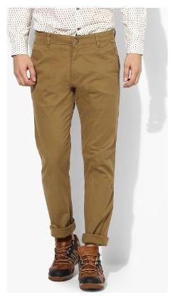 

Red Chief Men Brown Printed Regular fit Regular trousers