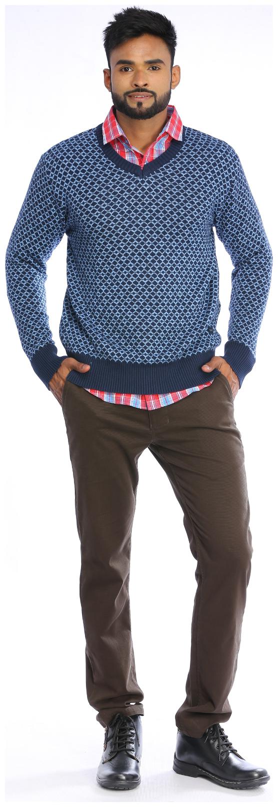 

Red Chief Blue Printed Full Sleeve Men s Sweater(8410059 002)