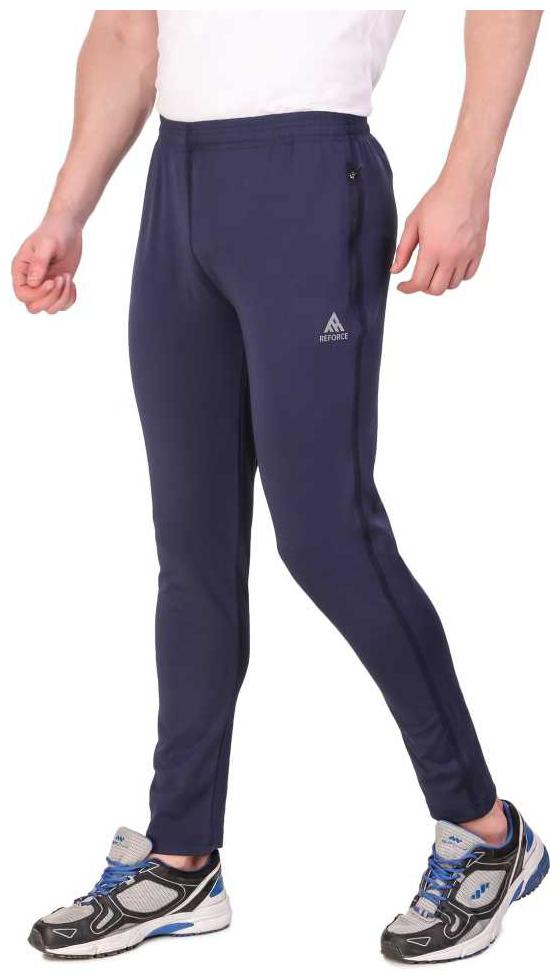 

REFORCE Men Navy blue Solid Slim fit Track pants