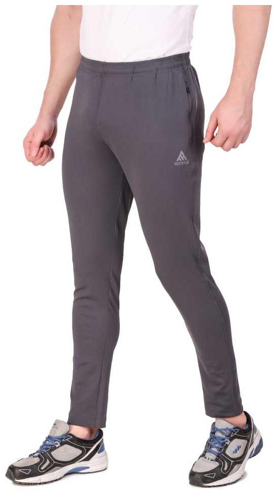 

REFORCE Men Grey Solid Slim fit Track pants
