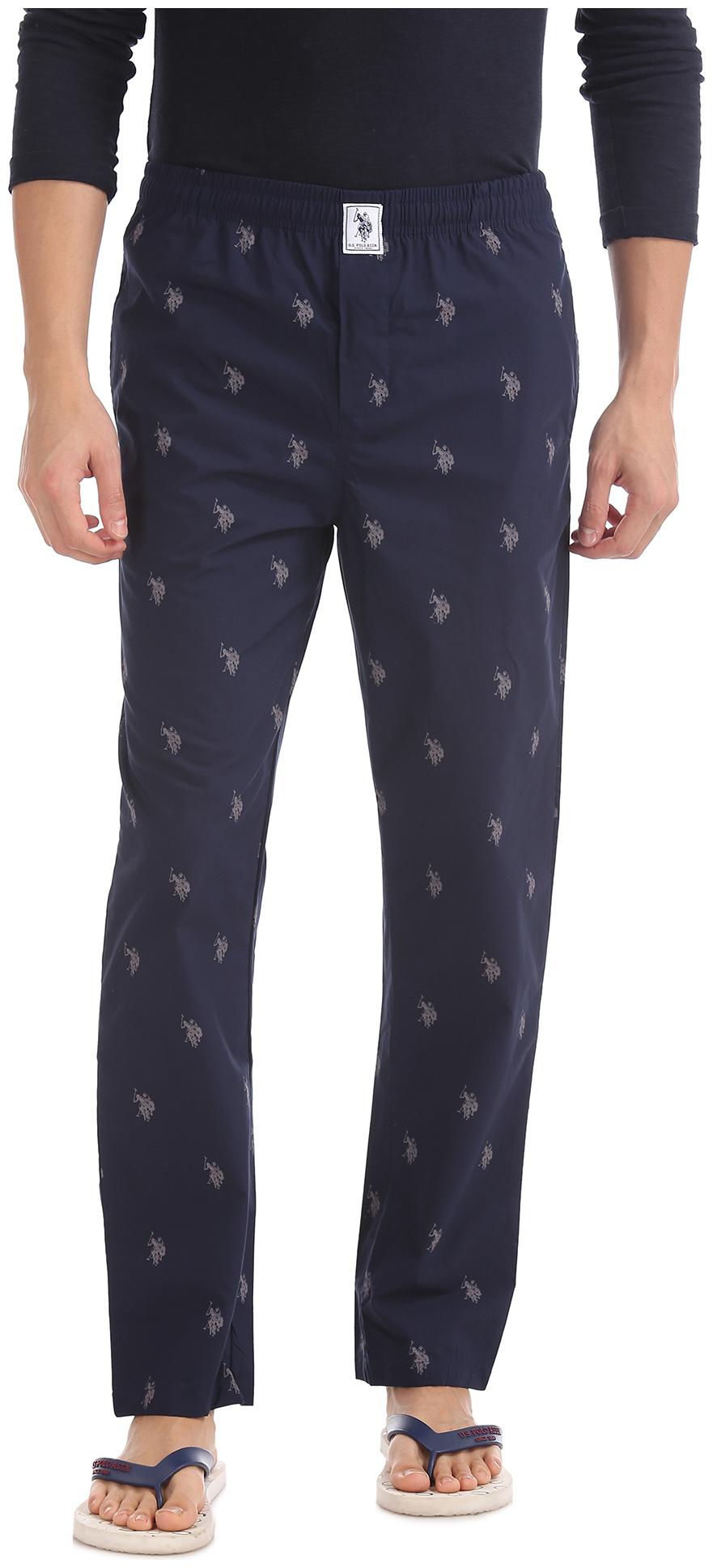 

U S Polo Assn Men Blue Printed Regular fit Track pants