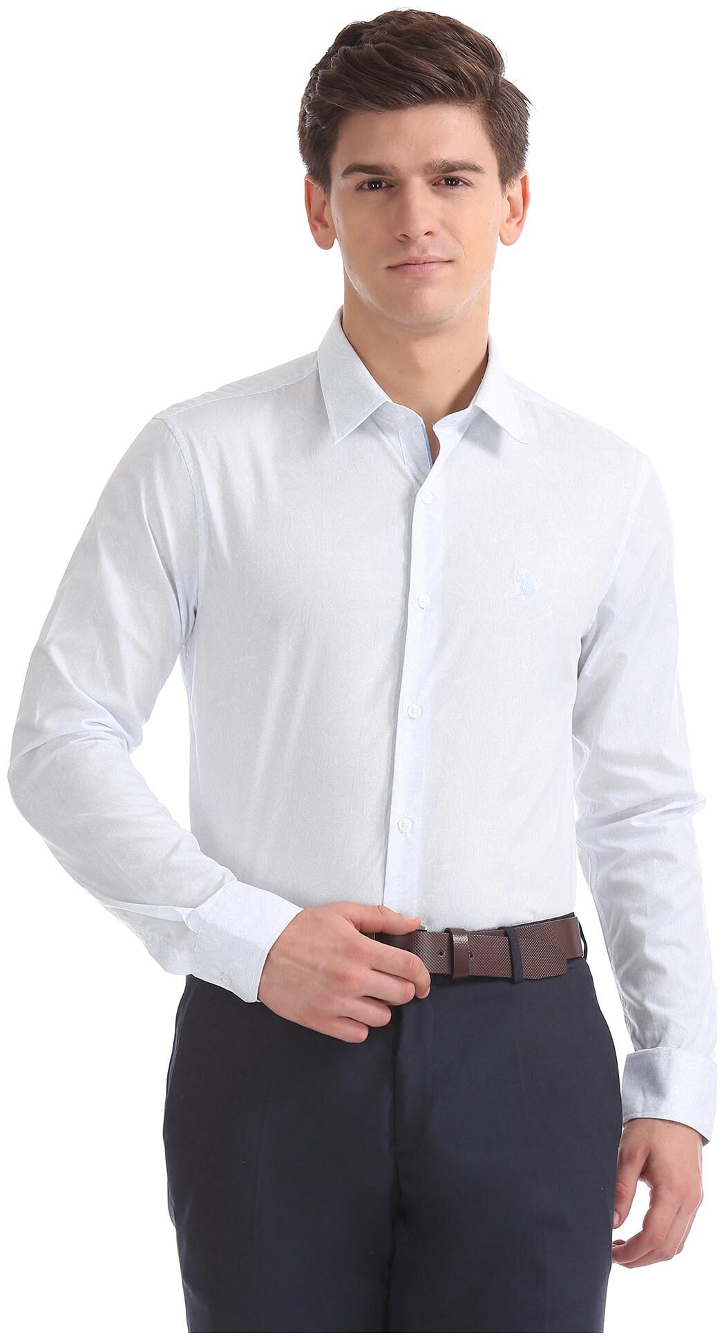 

U S Polo Assn Men Regular fit Formal Shirt - White