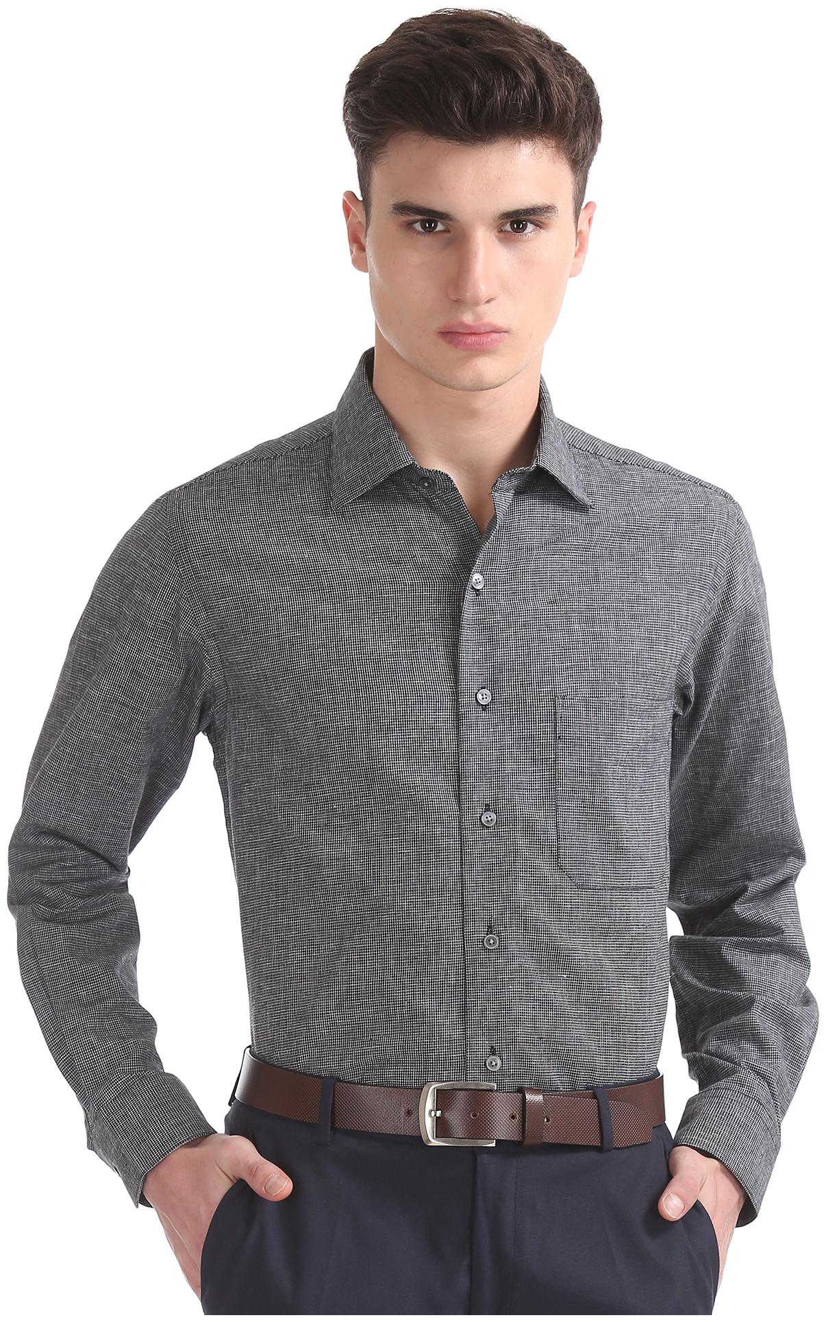 

Arrow Men Regular fit Formal Shirt - Black