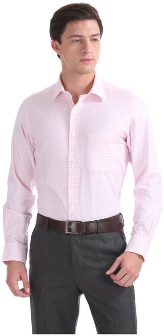 Arrow Men Regular fit Formal Shirt - Orange