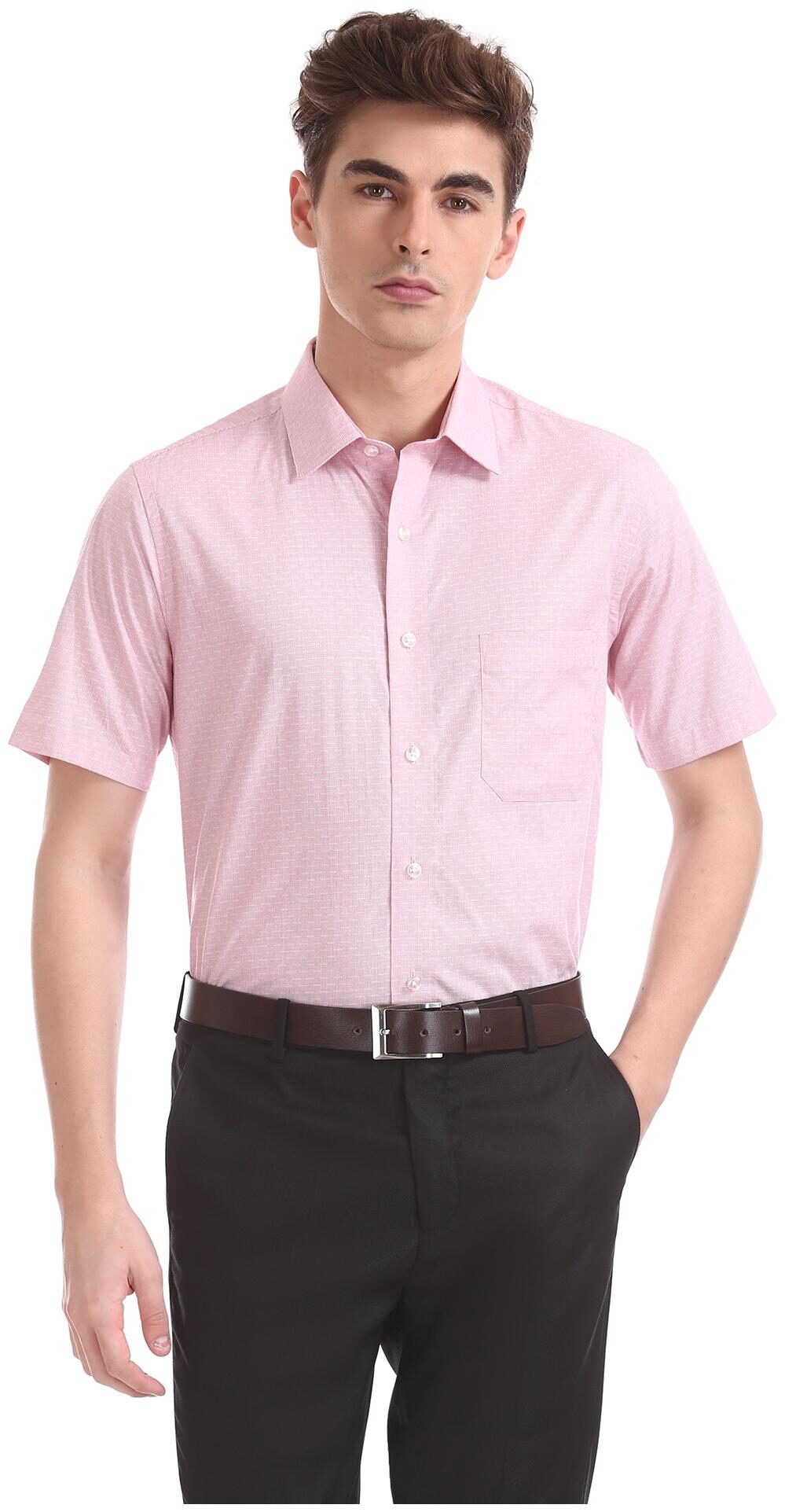 

Arrow Men Regular fit Formal Shirt - Red