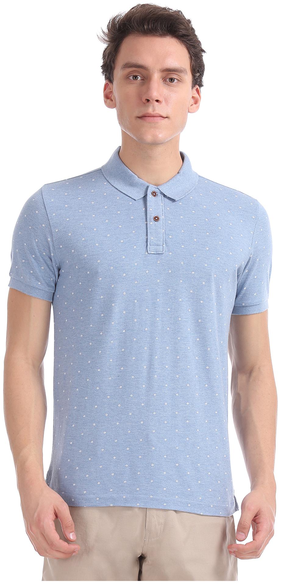 

Arrow Men Blue Regular fit Cotton Polo collar T-Shirt - Pack Of 1
