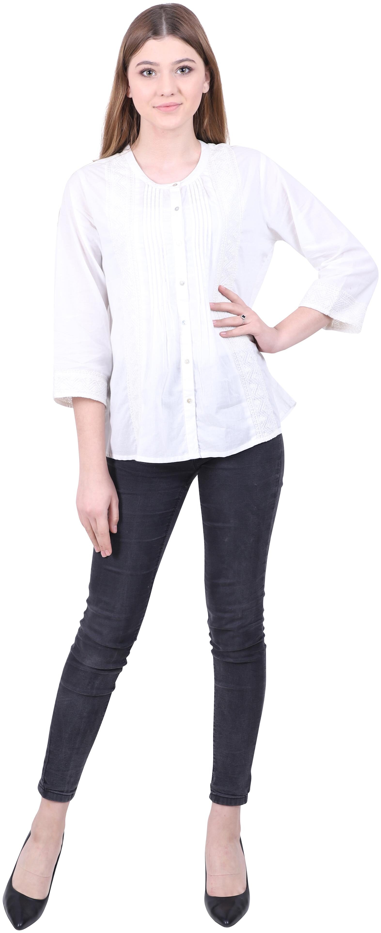 

Reme Women Embroidered Regular top - White