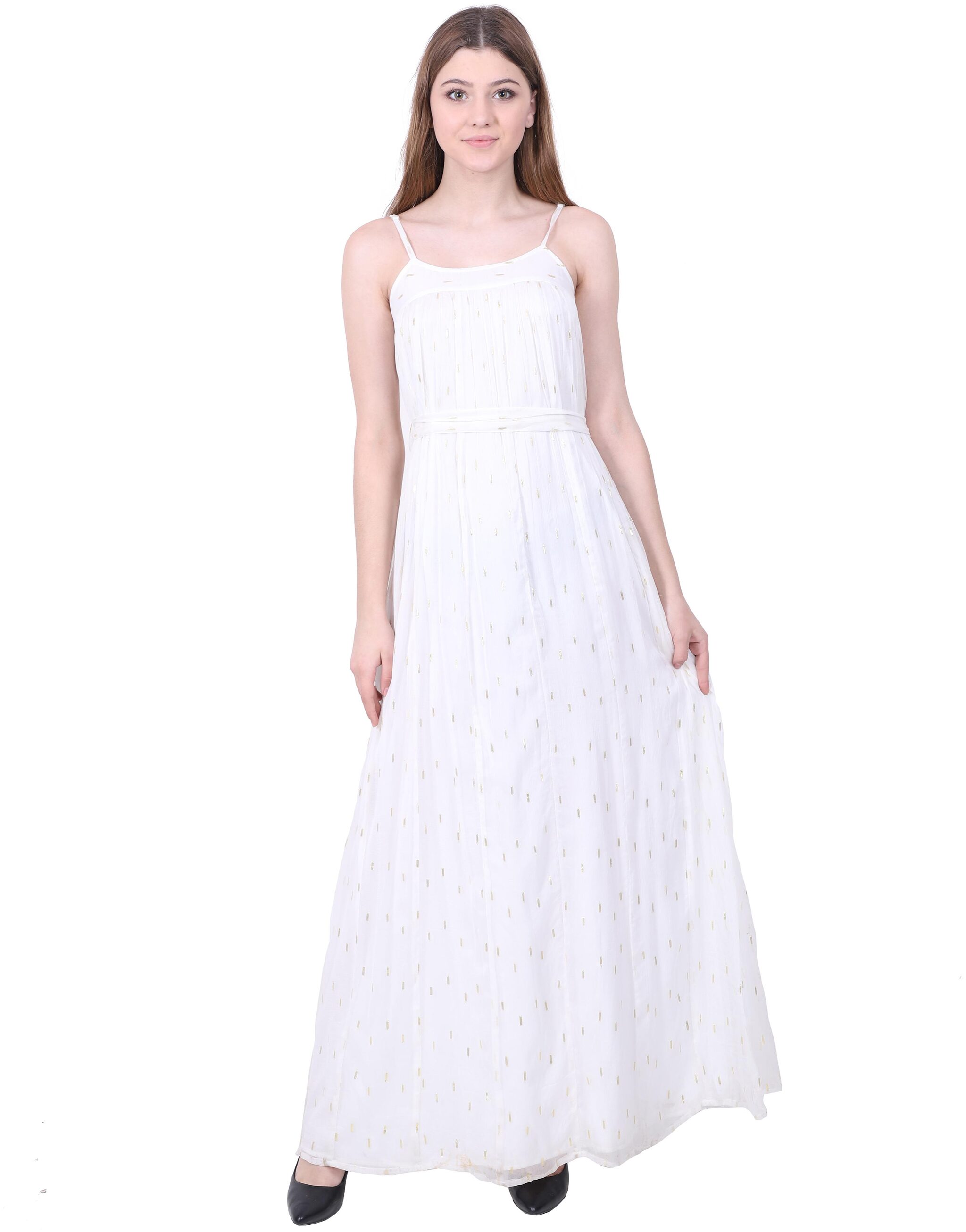 

Reme White Printed Maxi dress