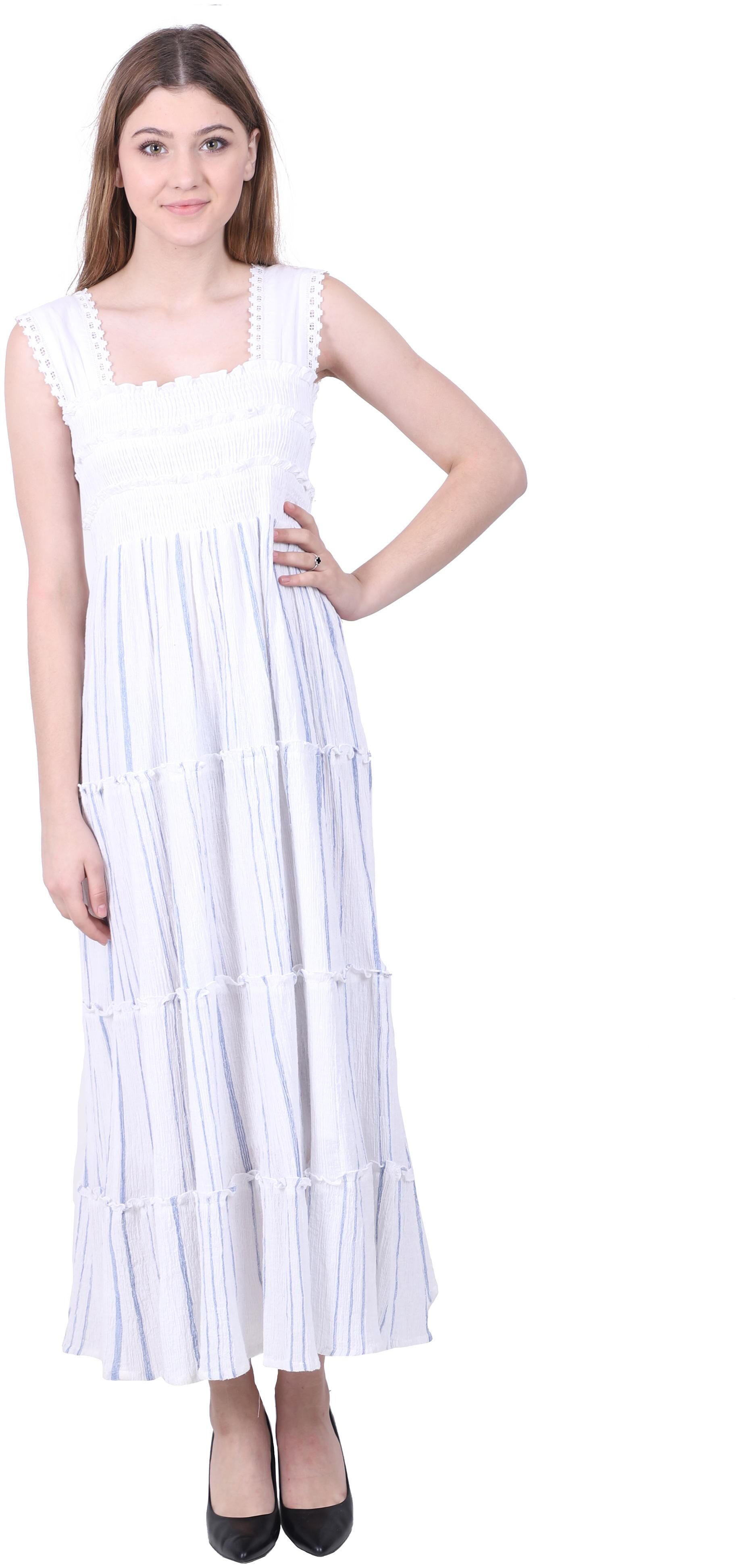 

Reme White Striped Maxi dress