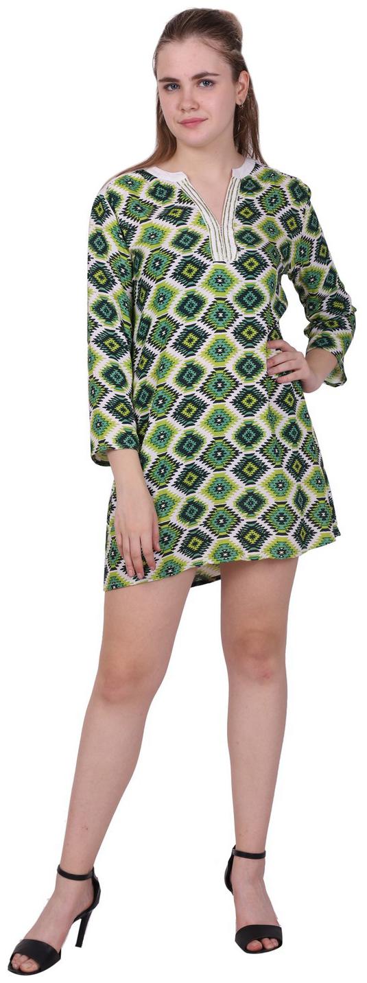 

Reme Cotton Casual Women Kurti Dress Green