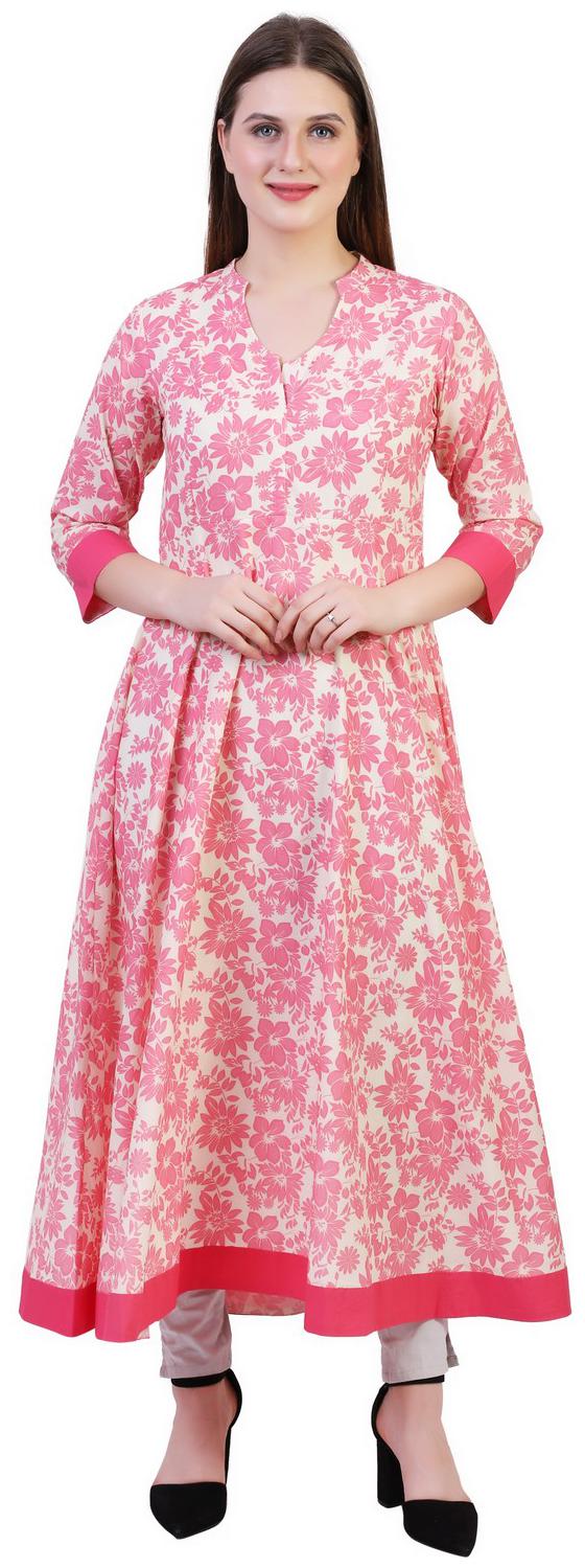 

Reme Cotton Casual Women Kurta Pink