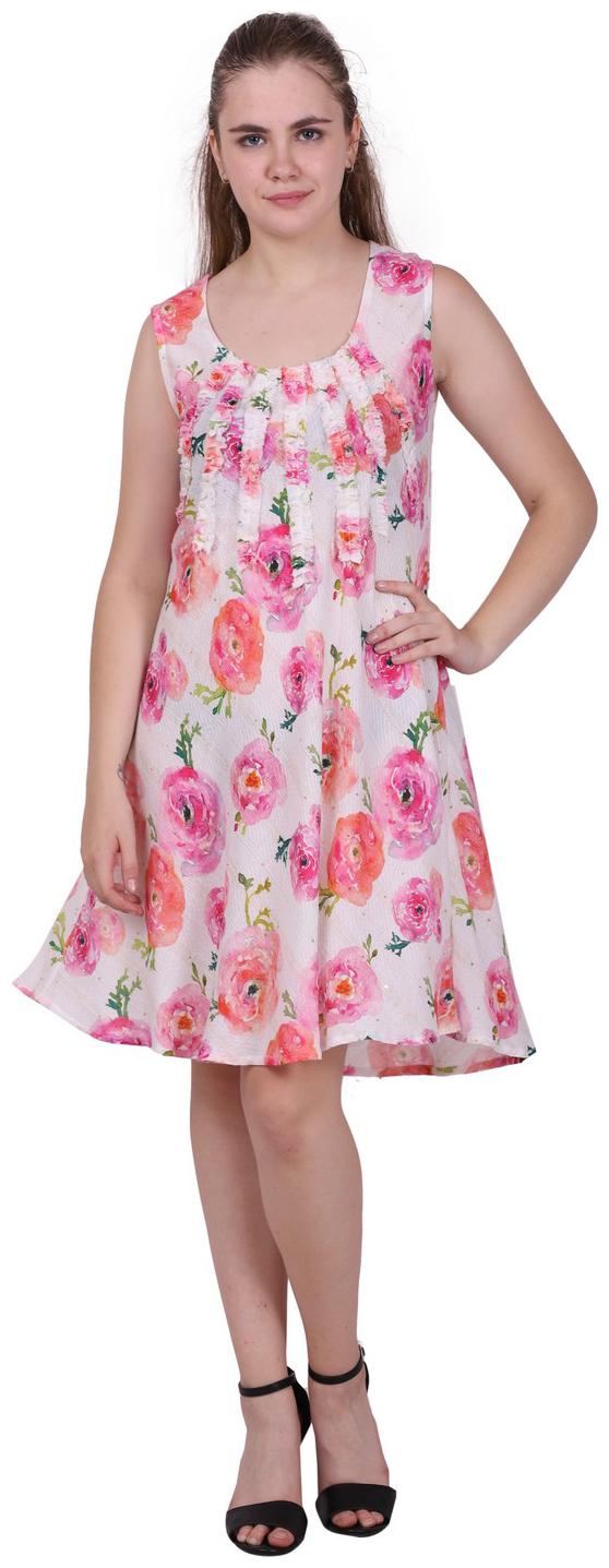 

Reme Pink Floral Fit flare dress