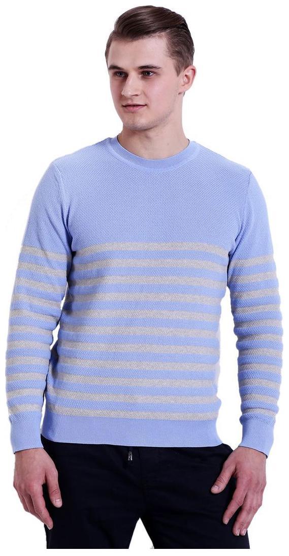 

Reston Flat Knit Round Neck Striped Pullover