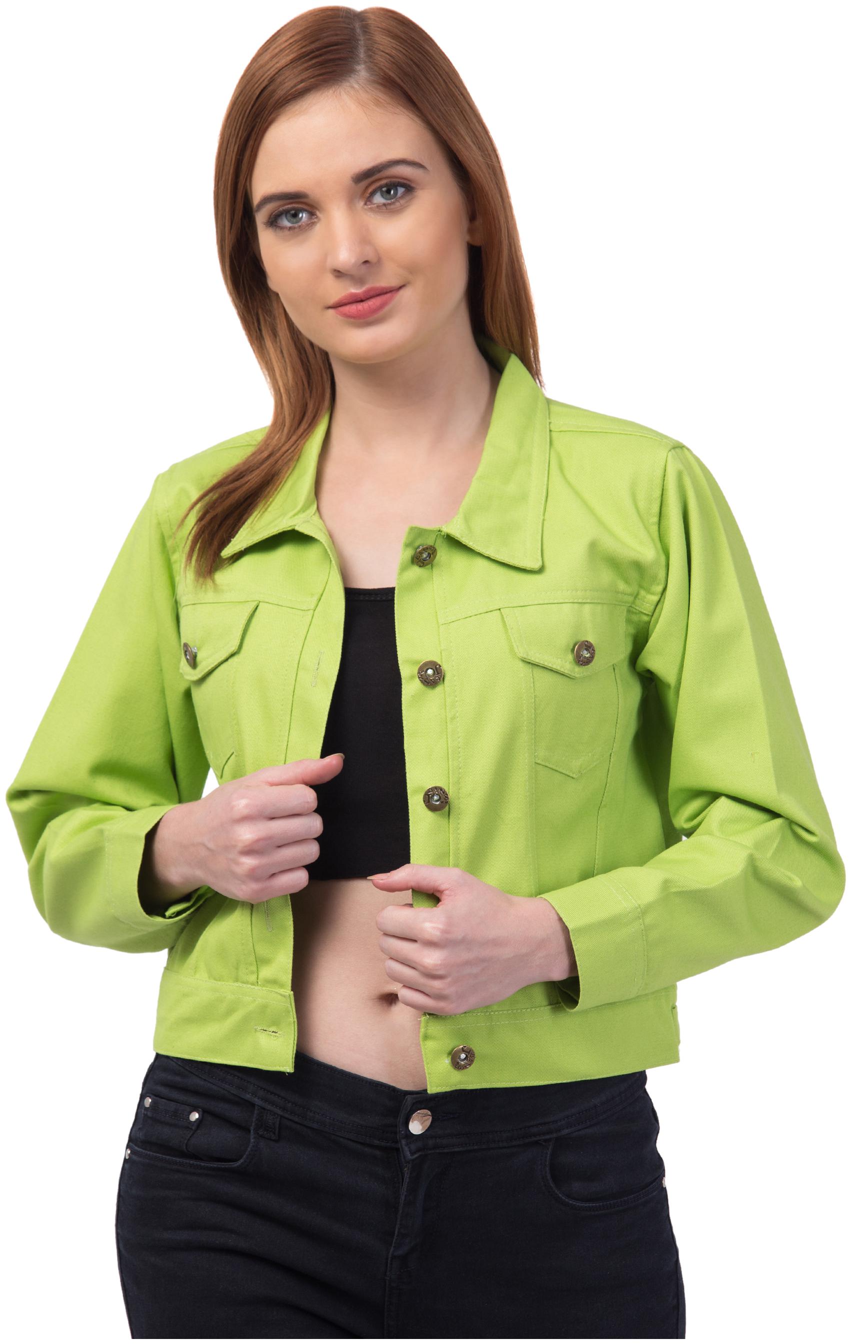 

Retrobella Women Solid Regular Jacket - Green