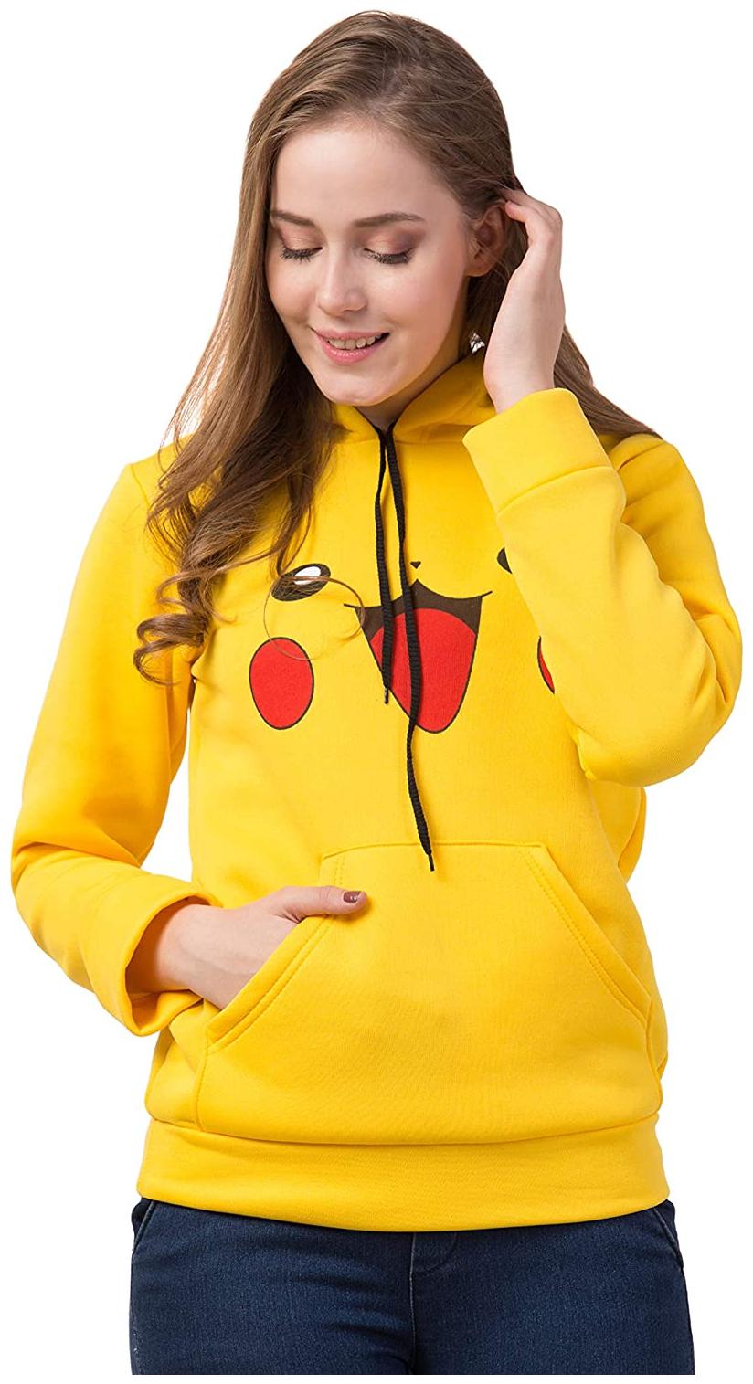 

Retrobella Women Printed Hoodie - Yellow