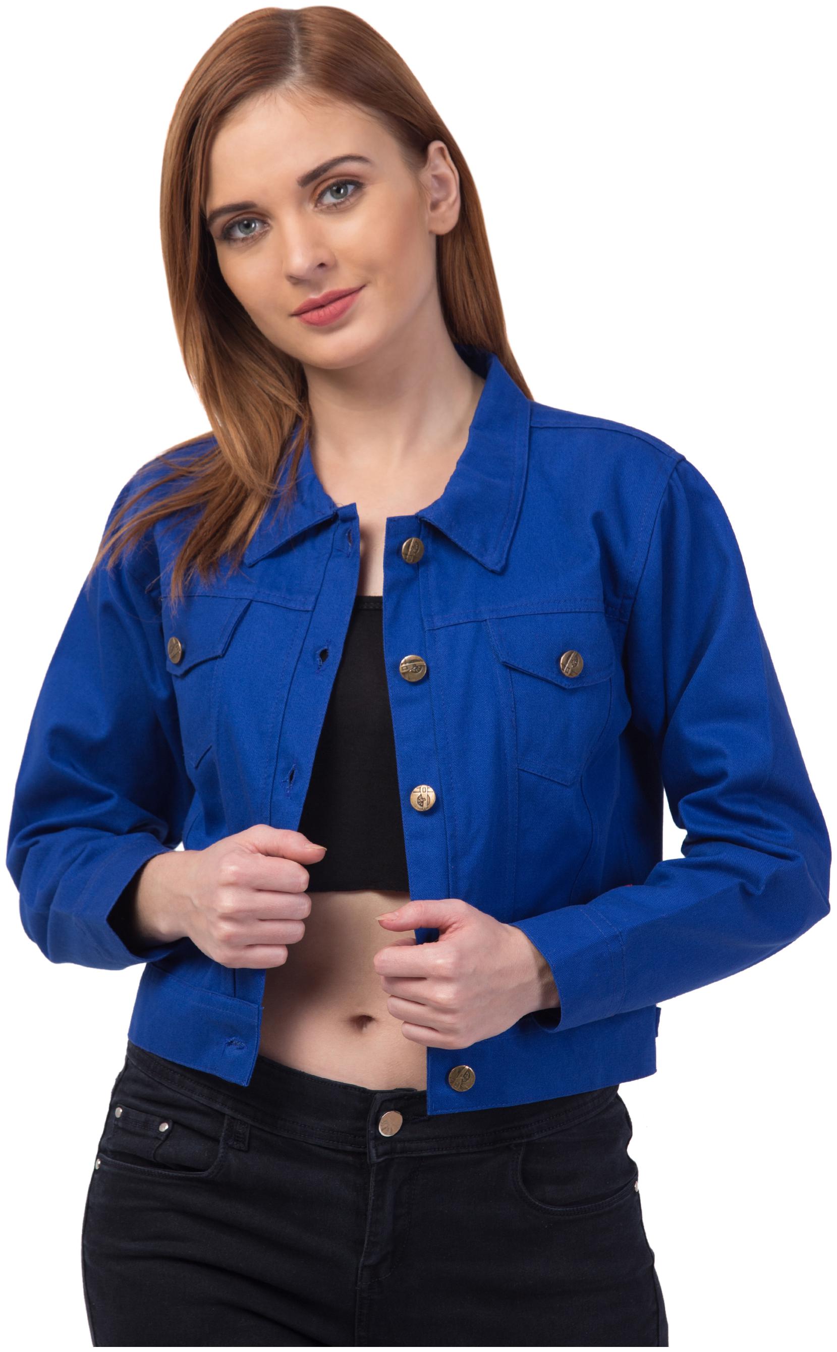 

Retrobella Women Solid Regular Jacket - Blue