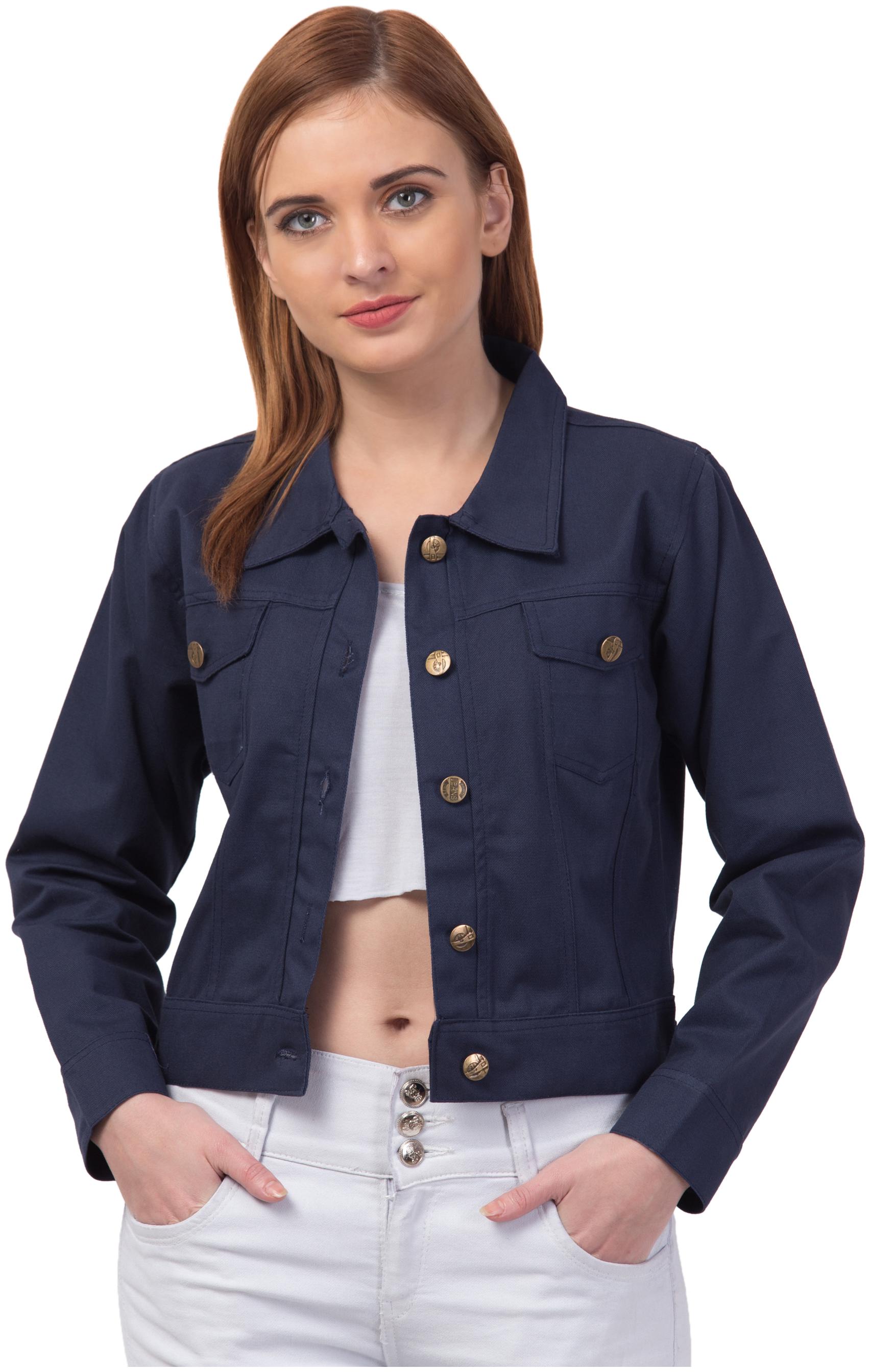 

Retrobella Women Solid Regular Jacket - Blue