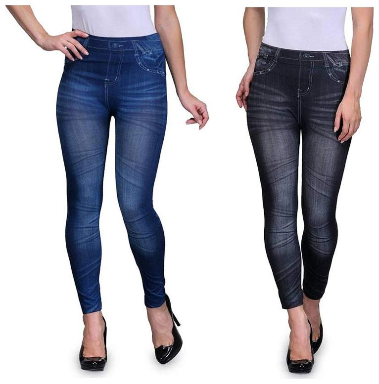 

REVIVAL Women Black Blue Skinny fit Jegging