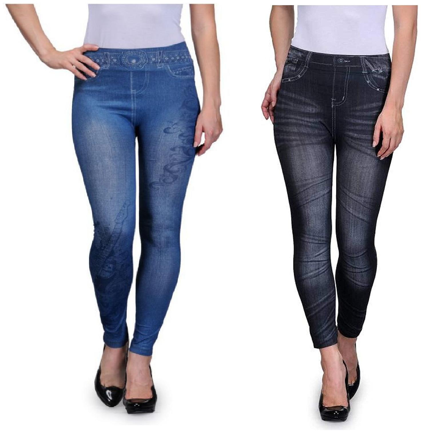 

REVIVAL Women Blue Black Skinny fit Jegging