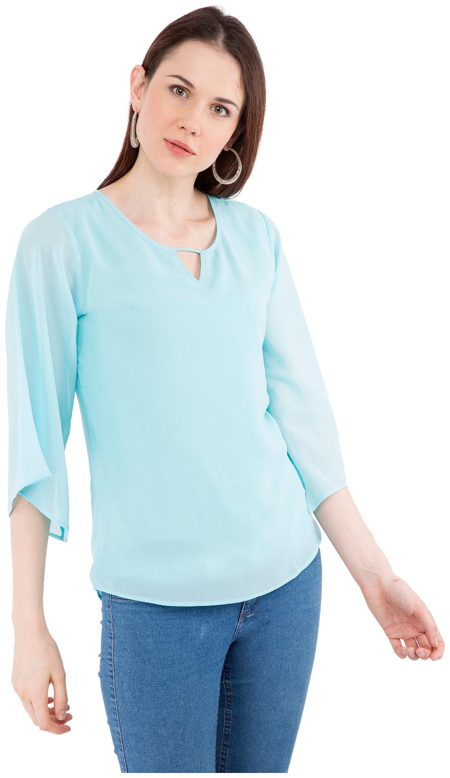 

Rewon fashion Forever Women Striped A-line top - Blue