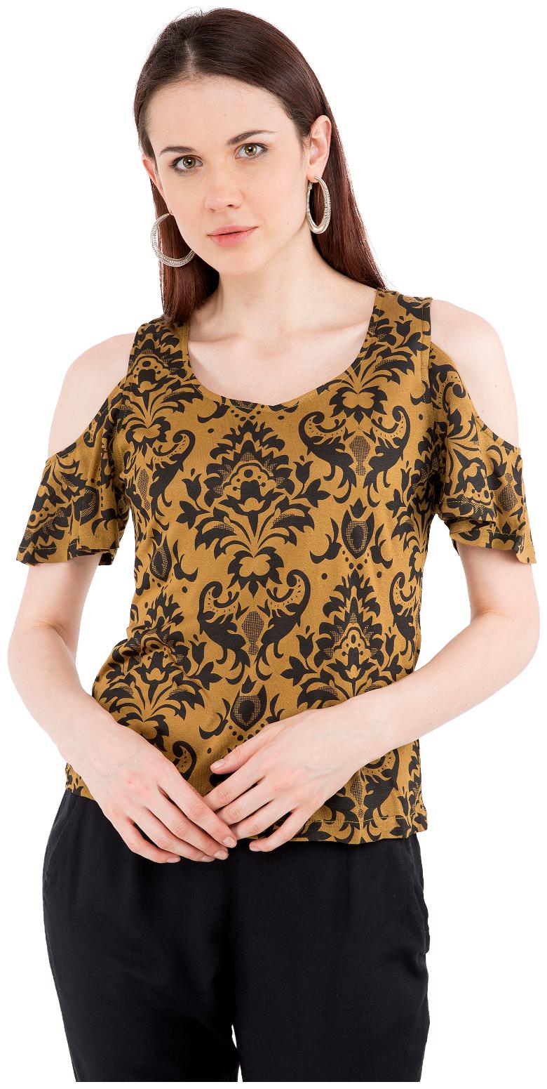 

Rewon fashion Forever Women Solid A-line top - Brown