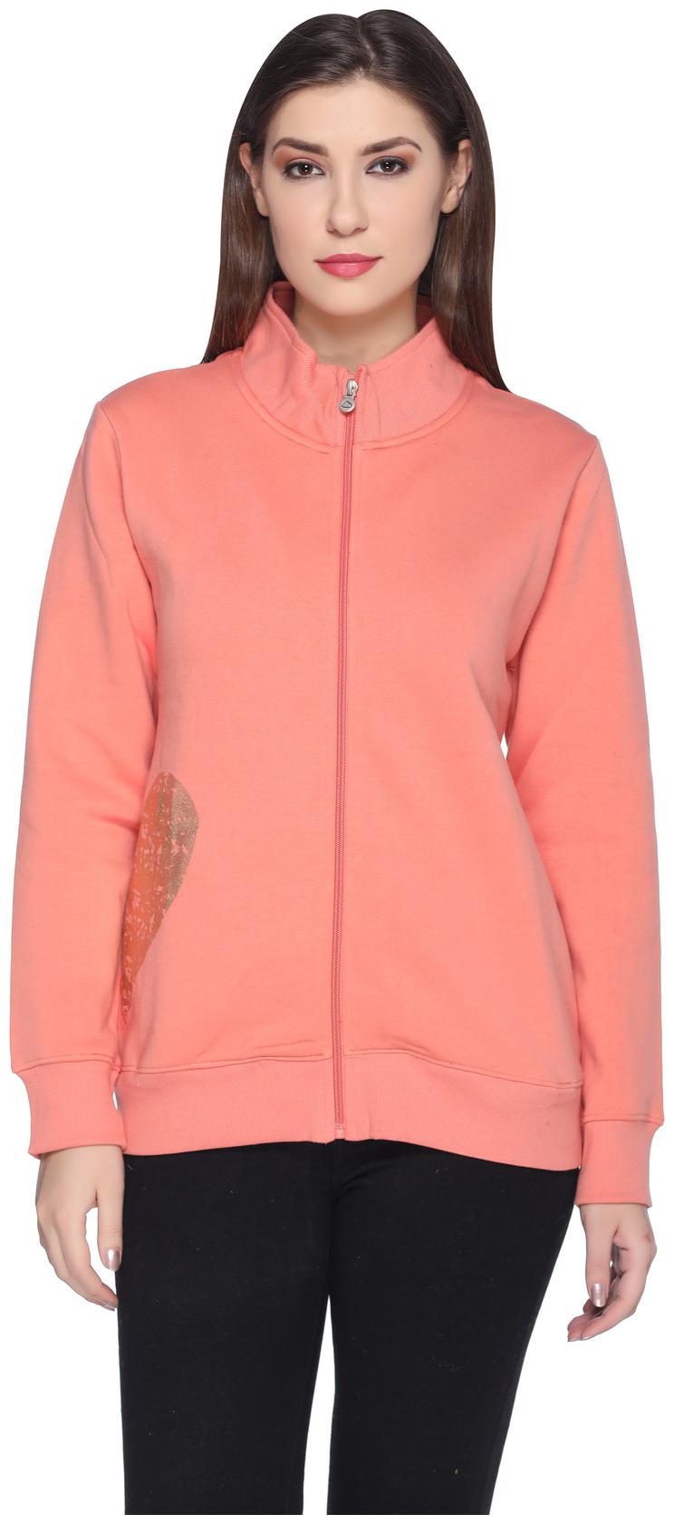 

RF RAVES Women Solid Sweatshirt - Pink