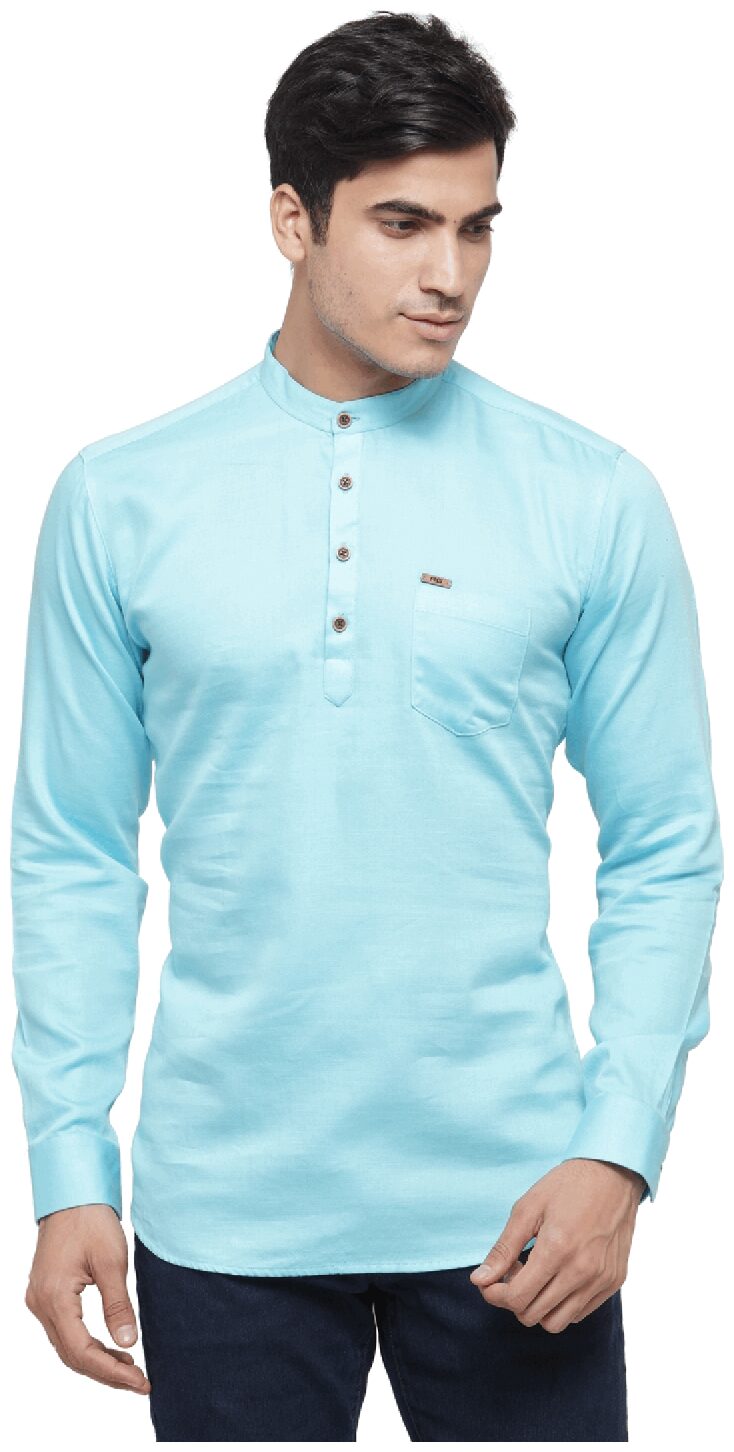 

RG Designers Men Red Slim Fit Kurta