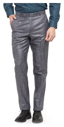 

RG Designers Men Solid Slim Fit Formal Trouser - Grey