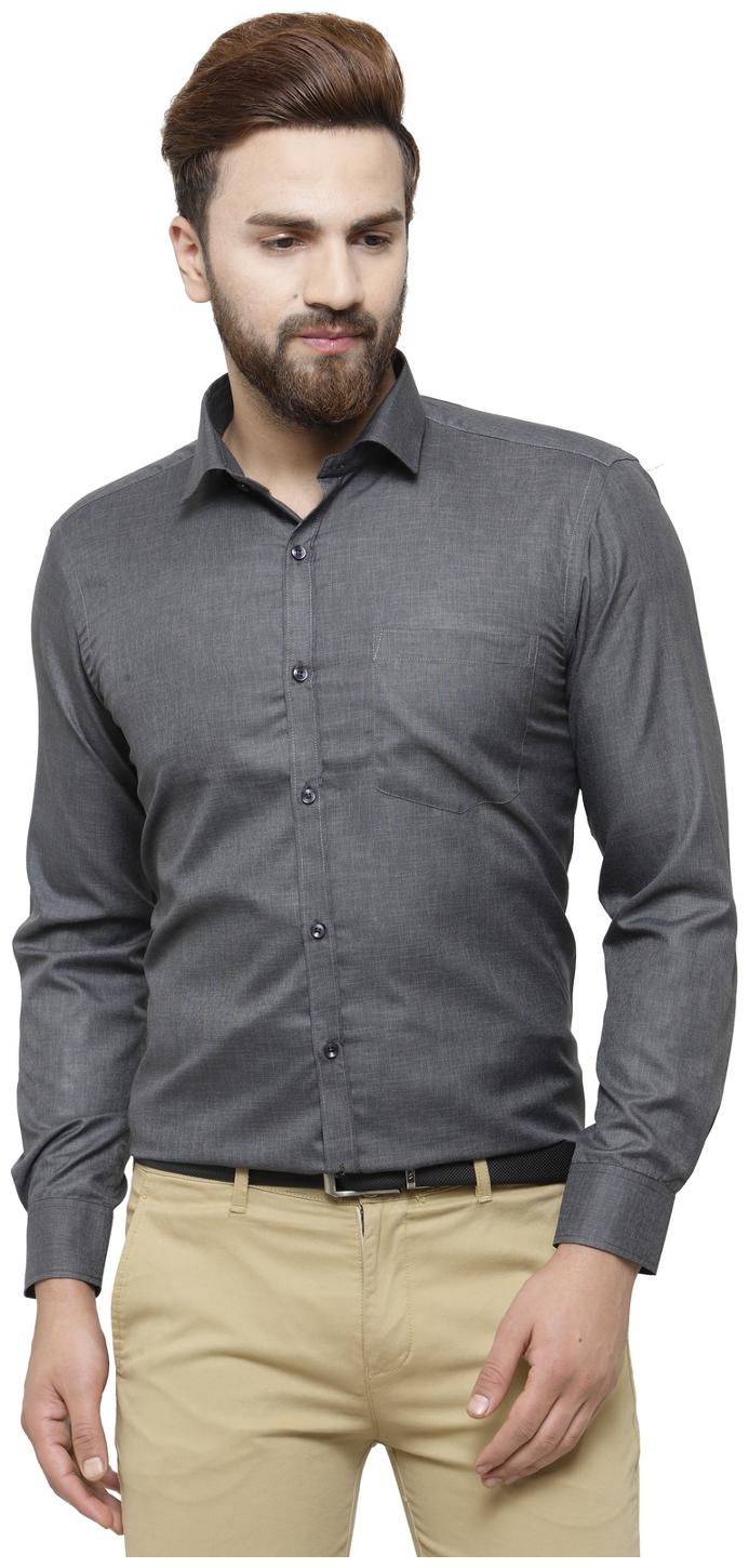 

RG Designers Men Slim fit Formal Shirt - Grey