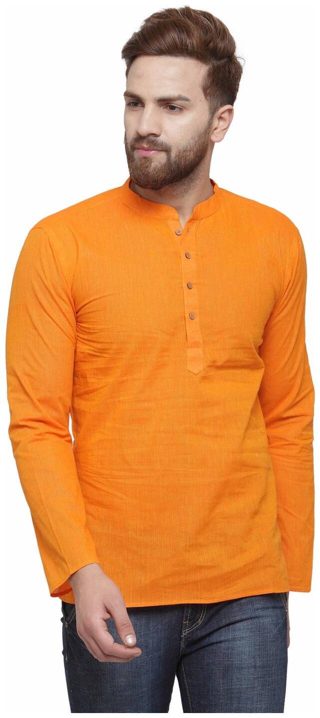 RG Designers Men Black Regular Fit Kurta