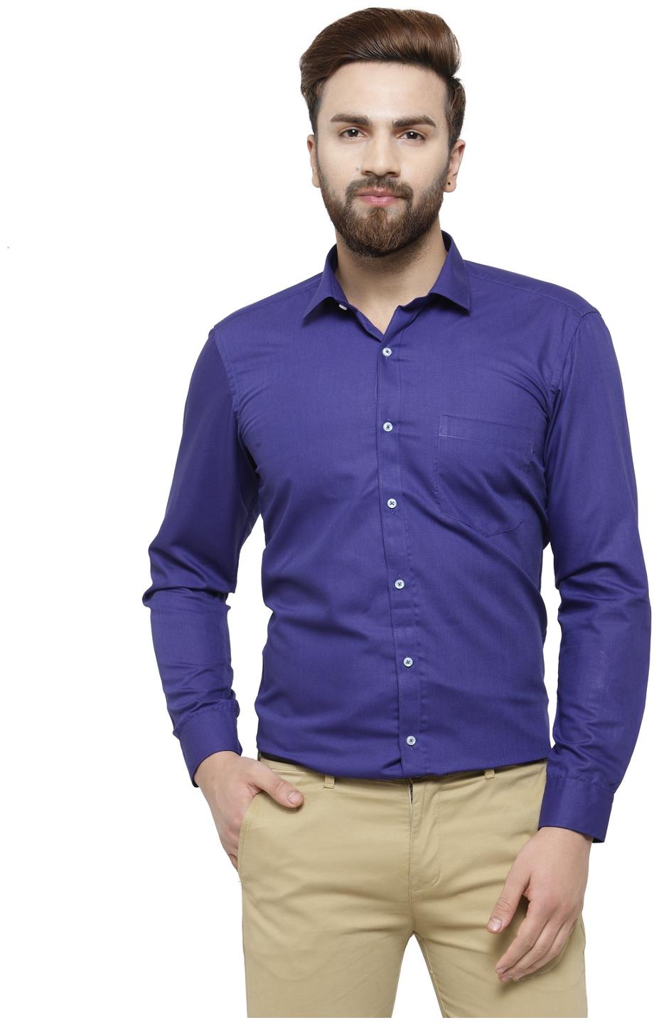 

RG Designers Men Slim fit Formal Shirt - Blue